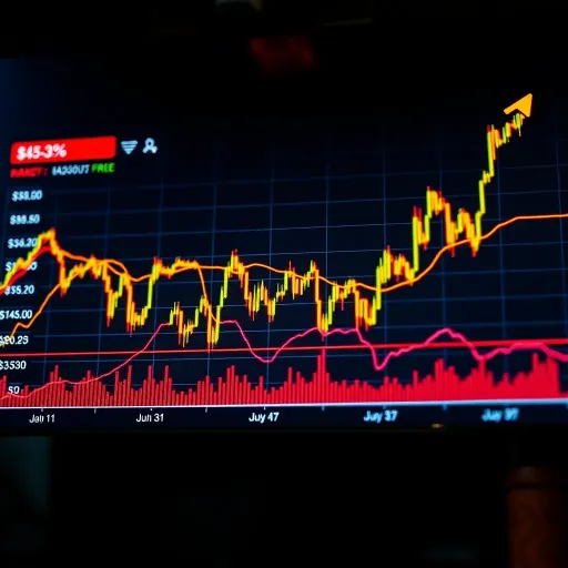Binary Options Trading Overview with Market Trends Graph illustrating the concept of binary options trading with upward and downward trends