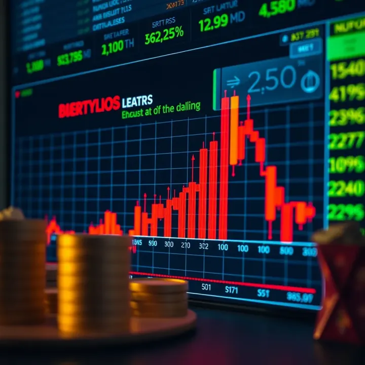 Graph illustrating the potential risks and rewards of binary options trading