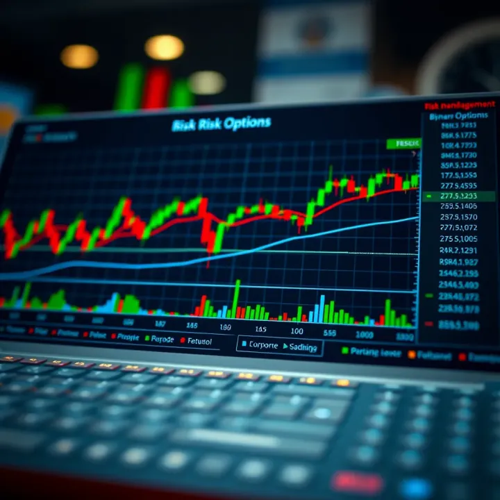 Binary Options Risk Management Chart Detailed binary options risk management chart with color-coded risk levels and trade results
