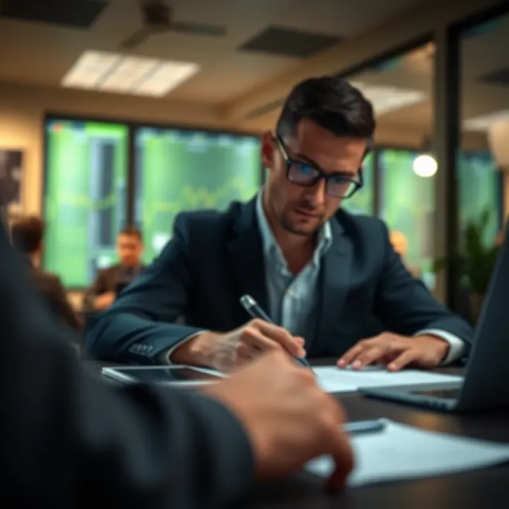 Effective Risk Management and Strategy in Binary Options Trading Visual representation of risk management and strategy planning in binary options trading