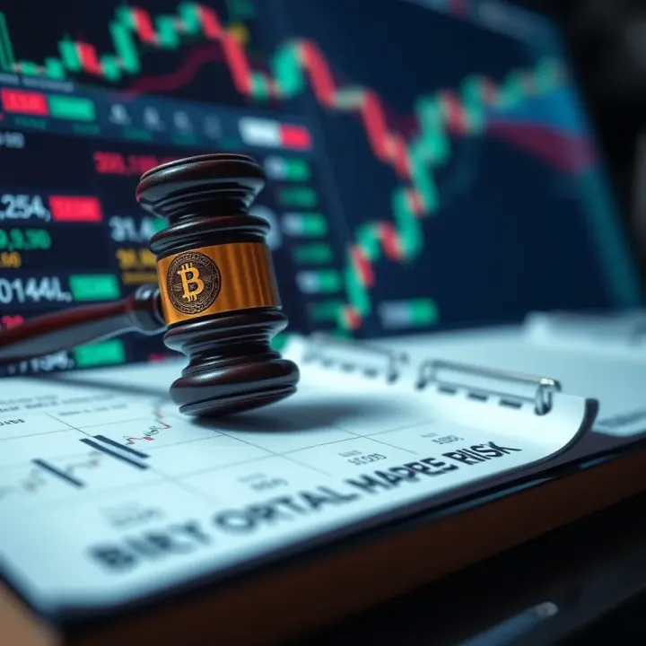 Visual representation of risks associated with binary options and legal considerations