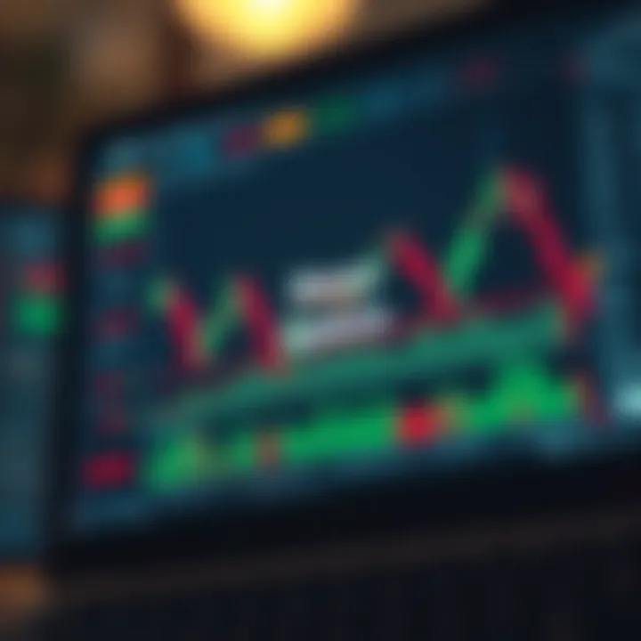 Detailed binary options trading chart with technical indicators and trend analysis