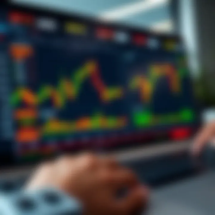 Dashboard of a Brazilian day trading platform showing real-time stock charts and trading tools