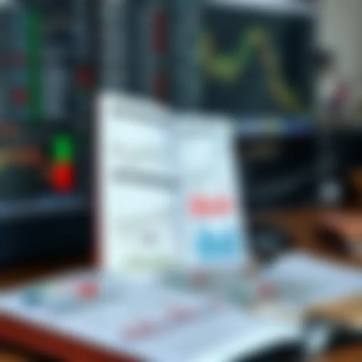 Open book displaying detailed charts and graphs related to binary options trading