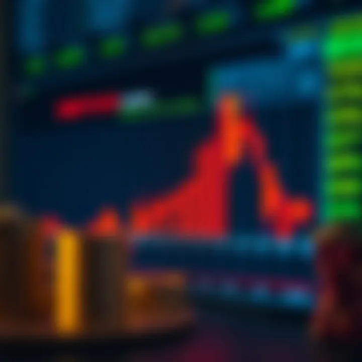 Graph illustrating the potential risks and rewards of binary options trading