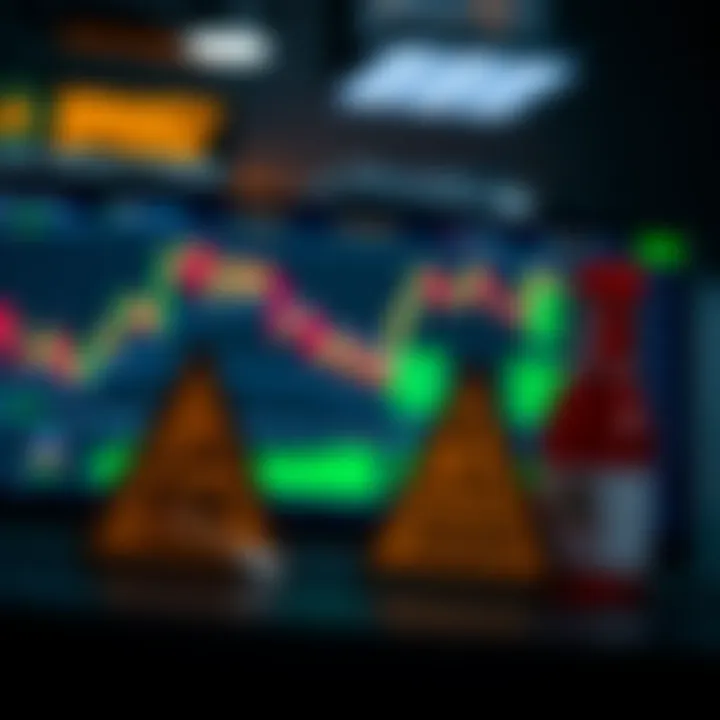 Understanding Risks and Safe Practices in Binary Options Trading Illustration of risk factors and safety measures for trading in binary options with charts and warning signs