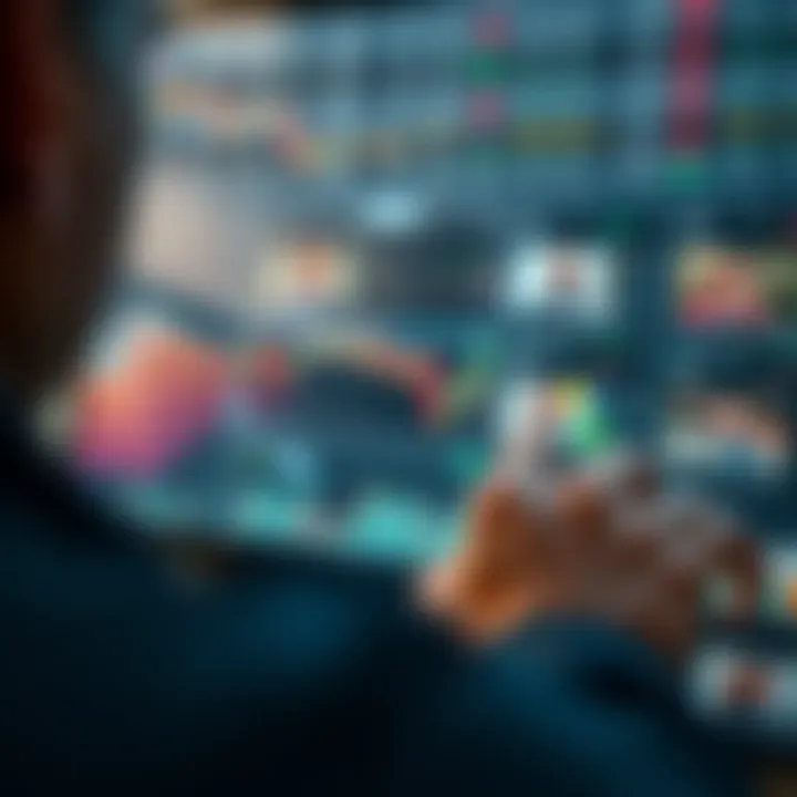 Graphical representation of an investor choosing from various professional traders on a digital platform