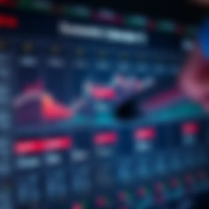 Calendar displaying multiple economic events and market indicators with timelines and data points