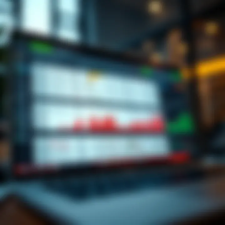 Spreadsheet dashboard illustrating binary options trading metrics and risk management tools