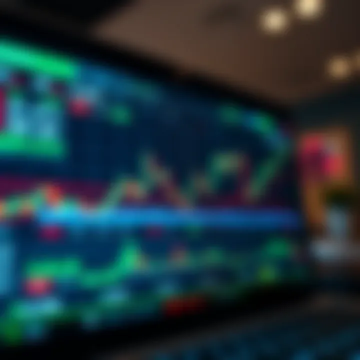 Graph showing simulated trading performance on investment platform