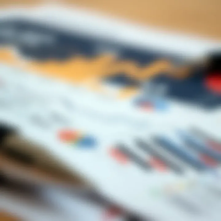 Graph depicting market analysis trends and data visualization in a professional document