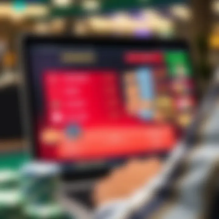 Online casino interface showing a demo mode with virtual chips and game options