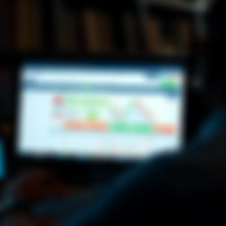 Computer screen displaying trading platform with demo account features