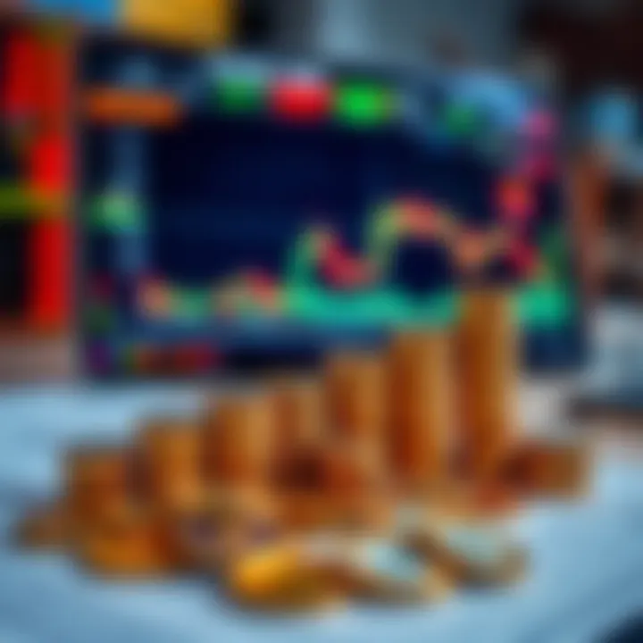 Illustration of financial growth with strategy planning for mini index trading