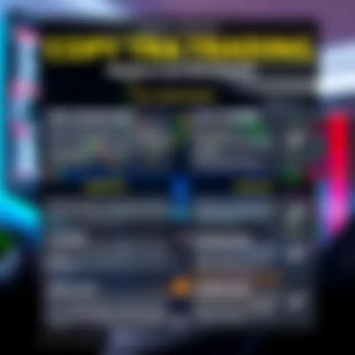 Graphic illustrating key benefits and potential risks of using copy trading platforms