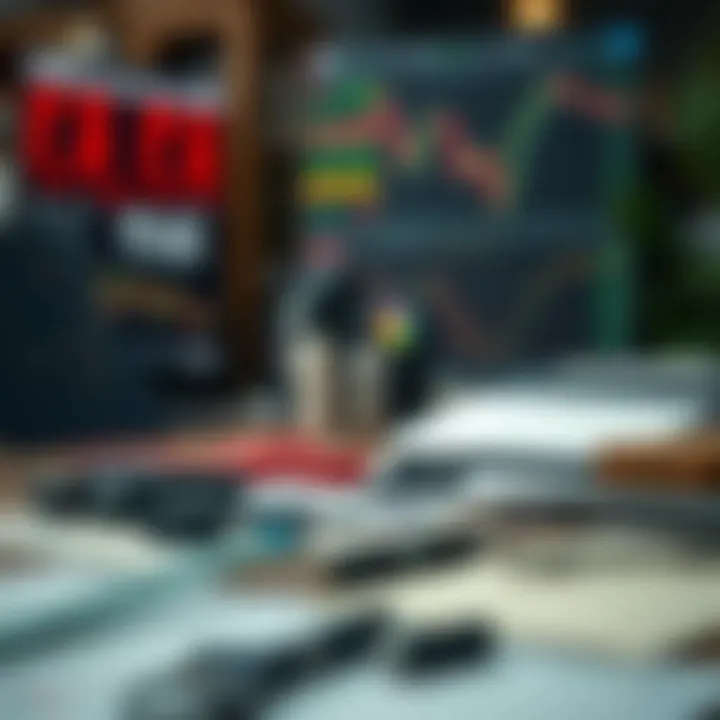 Graphic depicting tools and preparations for effective day trading