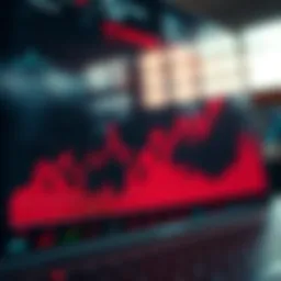 Intraday Market Price Movements Graph depicting fluctuating stock market prices during a single trading day