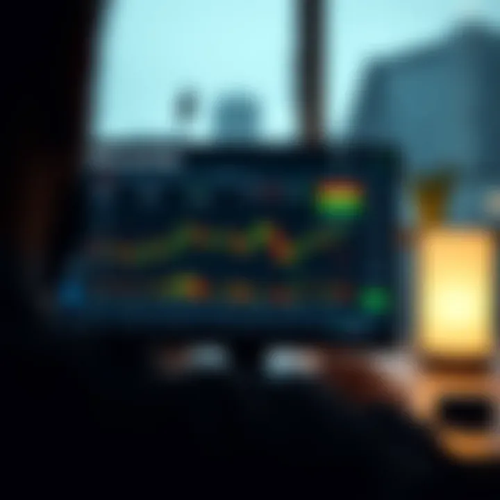 Simulation of investment trading platform displaying demo account interface