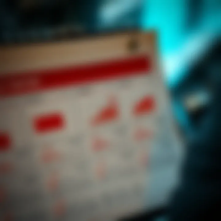 Using the Economic Calendar to Guide Investment Decisions Financial calendar marked with economic indicators and key dates