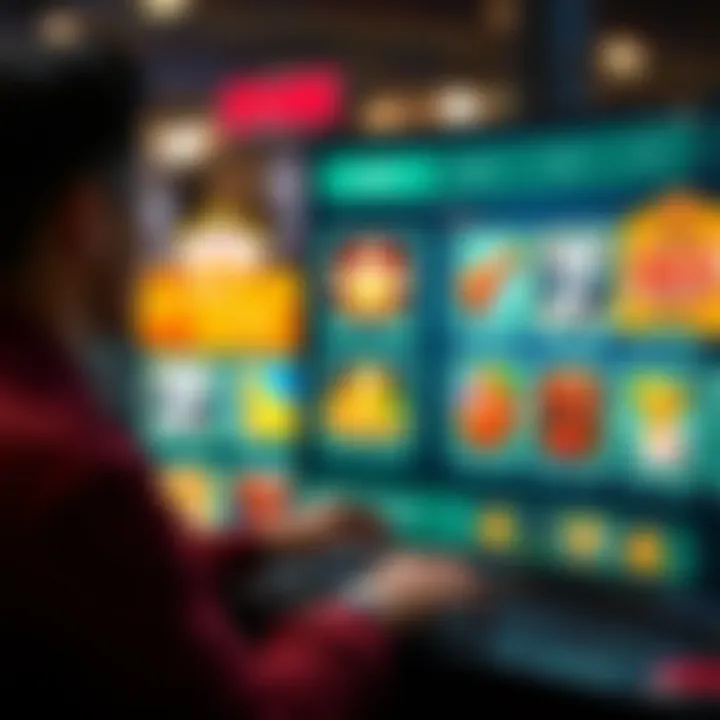 Player exploring different slot game options on an online casino platform