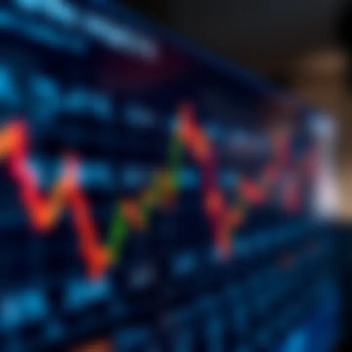 Currency Exchange Rate Fluctuations in Forex Trading Illustration showing currency exchange rates fluctuating on a digital chart