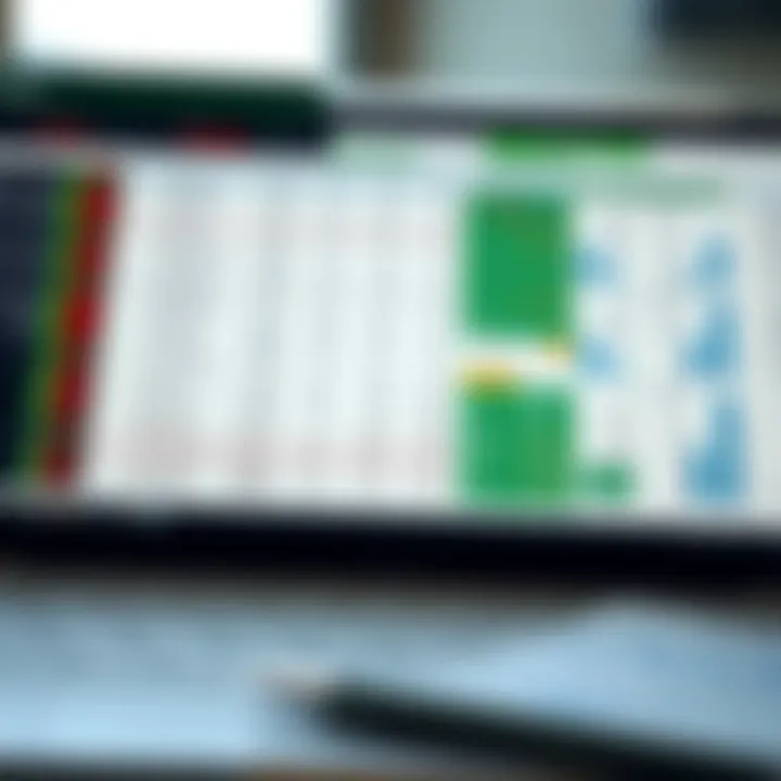 Excel spreadsheet displaying binary options data with charts and formulas