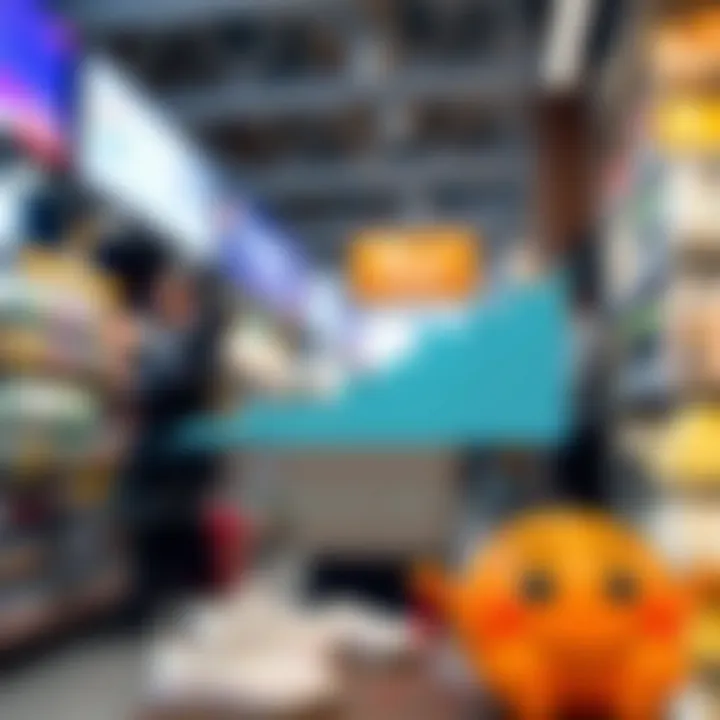 Graph showing consumer behavior trends over time in a competitive market