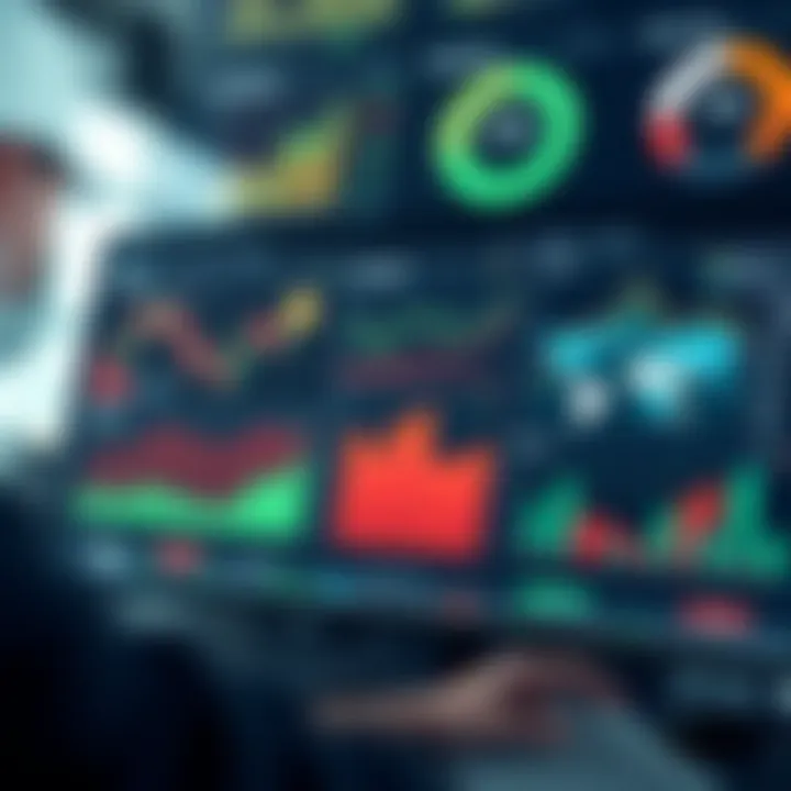 Dashboard showcasing essential market analysis tools and data interpretation charts
