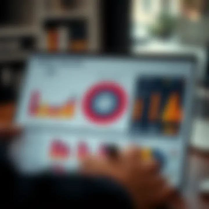 Graphical representation of market analysis with target audience segmentation and competitor overview