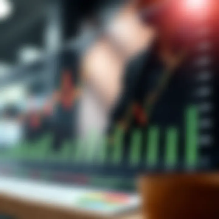 Graph showing market trends and competitor performance analysis