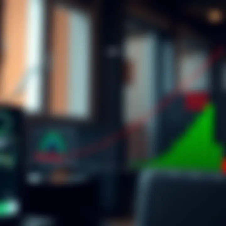 Graph showing probability distribution for binary options outcomes with risk and reward zones highlighted