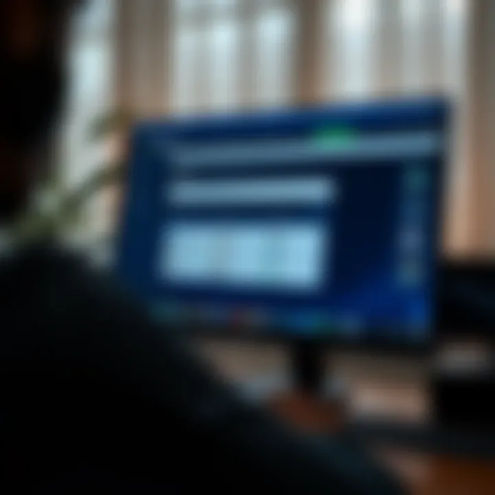 Conceptual illustration of risk-free investment practice using a demo account on a computer screen