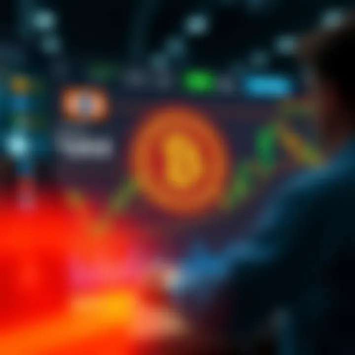 Illustration of secure digital platform for binary options investment with Brazilian currency symbols