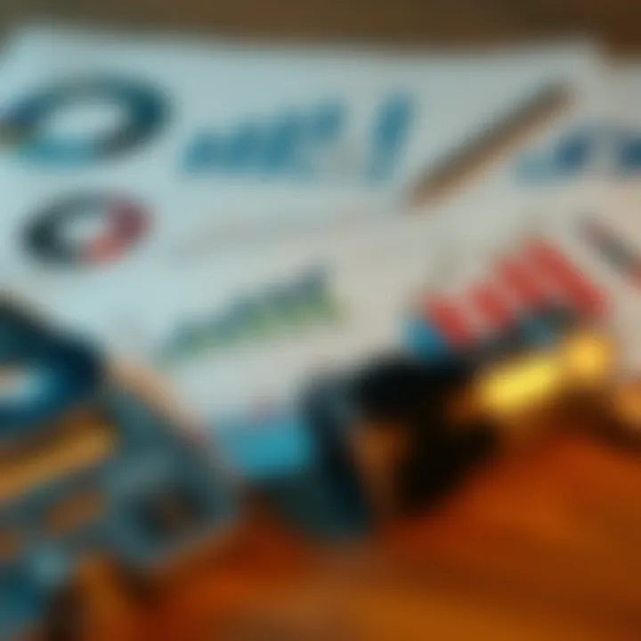 Tools and charts illustrating strategic decision-making for business growth in a PDF report