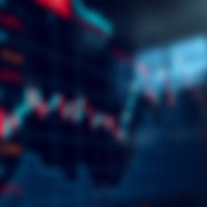 Graph showing fluctuating stock prices representing day trading activity