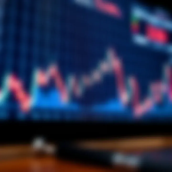 Graph depicting currency pairs fluctuation in forex trading