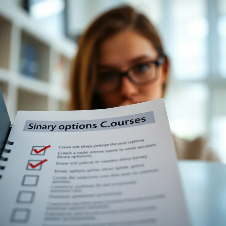 Criteria for Selecting Reliable Binary Options Courses Checklist highlighting criteria for selecting trustworthy binary options courses