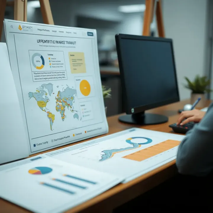 Mapping Competitors and Identifying Market Opportunities Competitive landscape overview with market position maps and opportunity zones highlighted