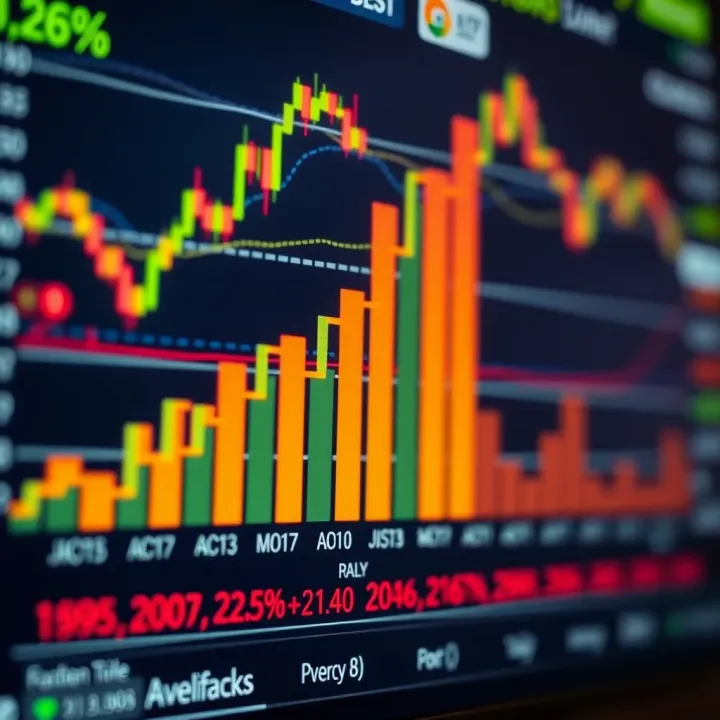 Visual representation of key economic indicators displayed on a financial chart