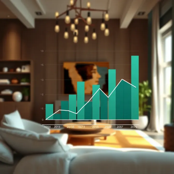 Consumer Behavior and Demand Trends in Interior Design Market Graph depicting consumer behavior trends and demand sectors in interior design market