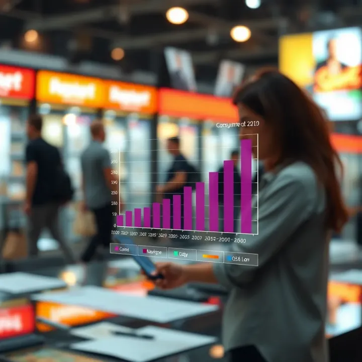 Graph displaying various consumer behavior trends influenced by socioeconomic and cultural factors