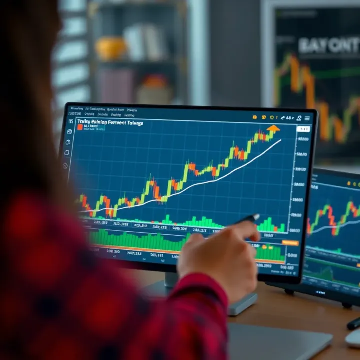 Graph showing trading performance improvement using demo account