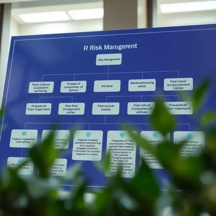 Flowchart illustrating key concepts in risk management and their interconnections