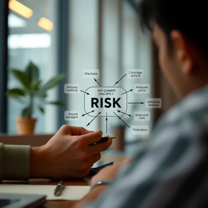 Diagram showing key risk management concepts and their interconnections