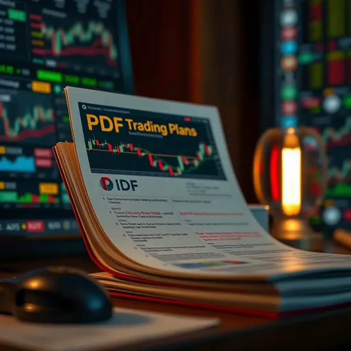 Using PDF Resources for Trading Education and Skill Improvement Open PDF files showing detailed trading plans and educational material