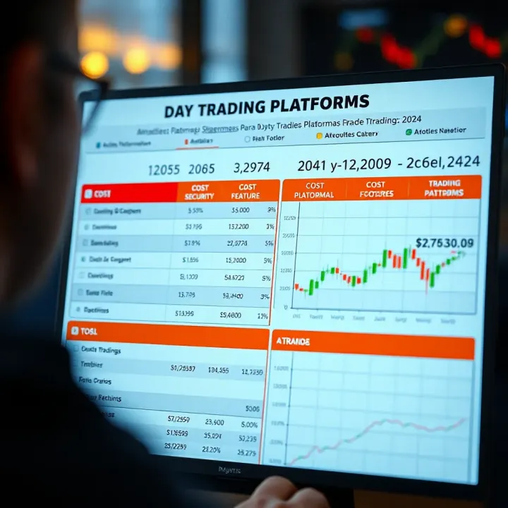 Comparative Analysis of Day Trading Platforms Comparison chart highlighting costs, security features, and analysis tools of different day trading platforms