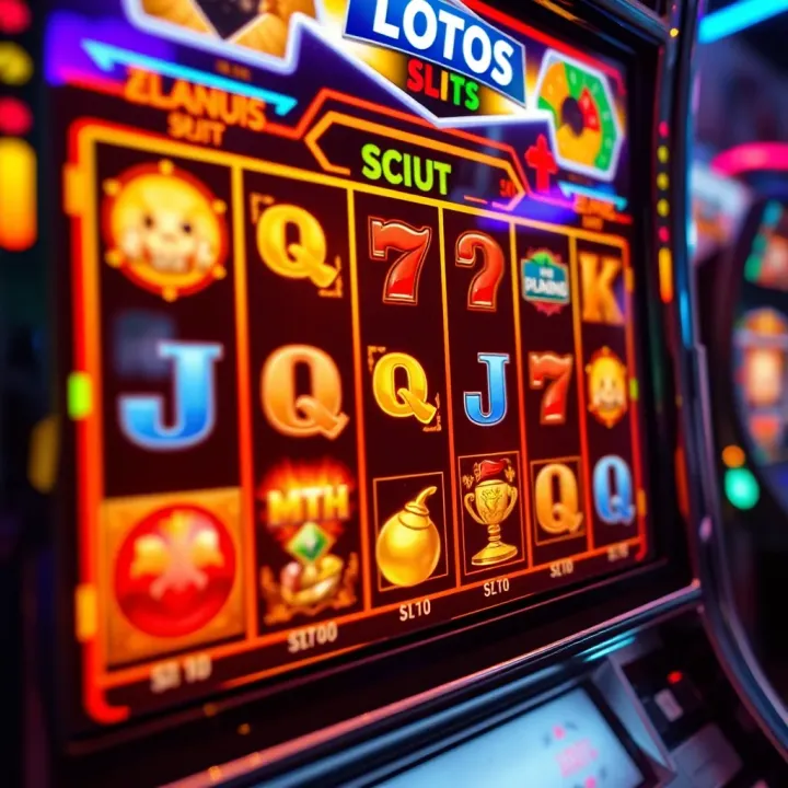 Slot Machine Interface with Bonus Features in Demo Mode Slot machine interface displaying various symbols and bonus features on screen