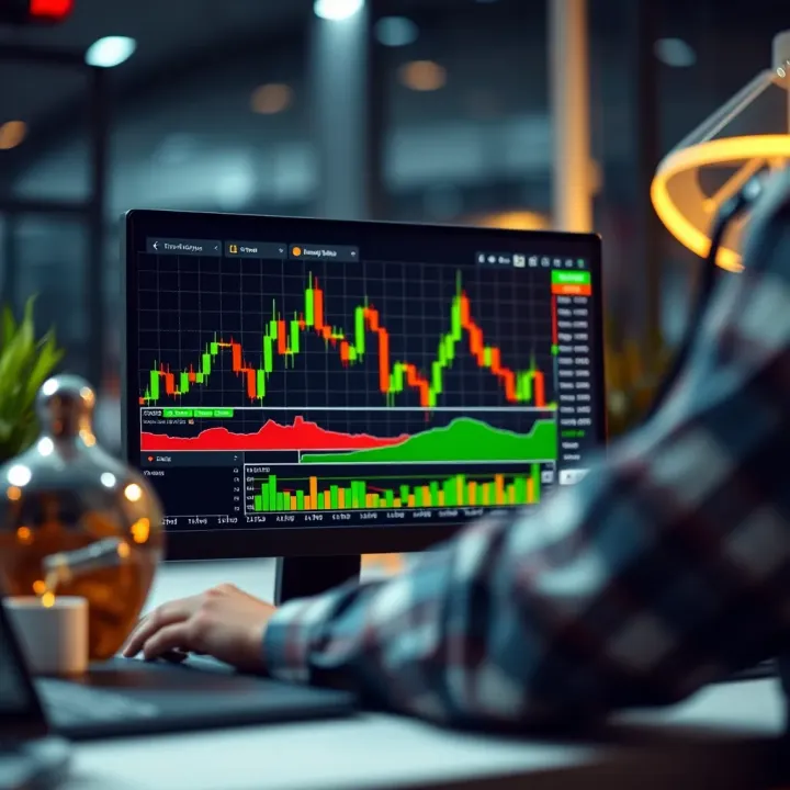 Virtual Trading Interface for Demo Account Investment Training Virtual trading interface demonstrating use of demo account for investment training