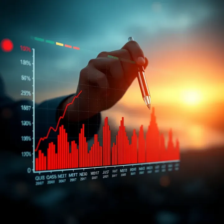 Visualizing the Influence of Economic Indicators on Investment Decisions Graph illustrating the impact of economic data releases on financial markets and investment trends