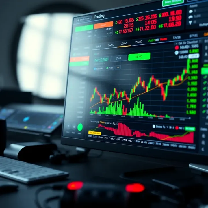 Organized Trading Platform Dashboard for Demo Account Management Digital dashboard showing organized investment data on trading platform